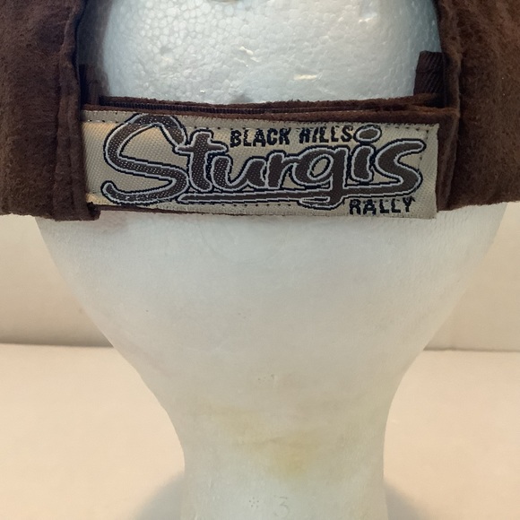 Sturgis 2005 Black Hills Rally Hat By Hi-Way Distributing Brown Suede Adjustable - Picture 13 of 16